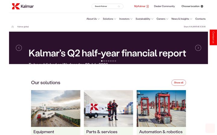 Screenshot of kalmarglobal.com