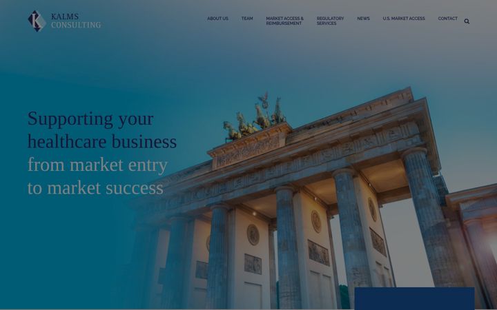 Screenshot of kalmsconsulting.com