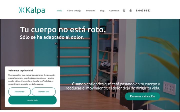 Screenshot of kalpafisioterapia.com