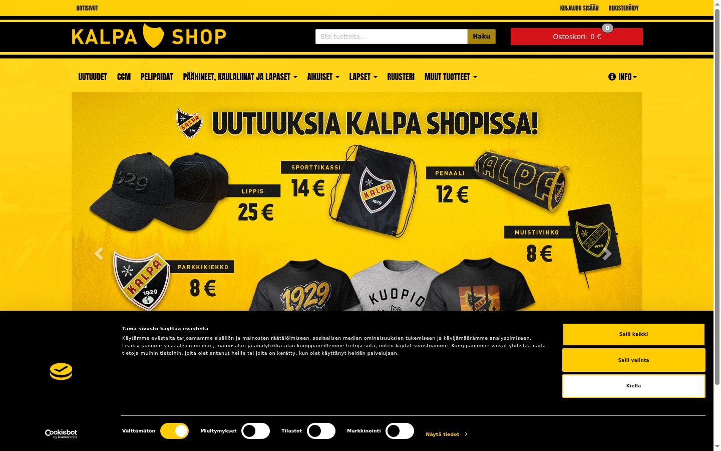 Screenshot tal-banner tal-kunsens muri qabel kwalunkwe interazzjoni