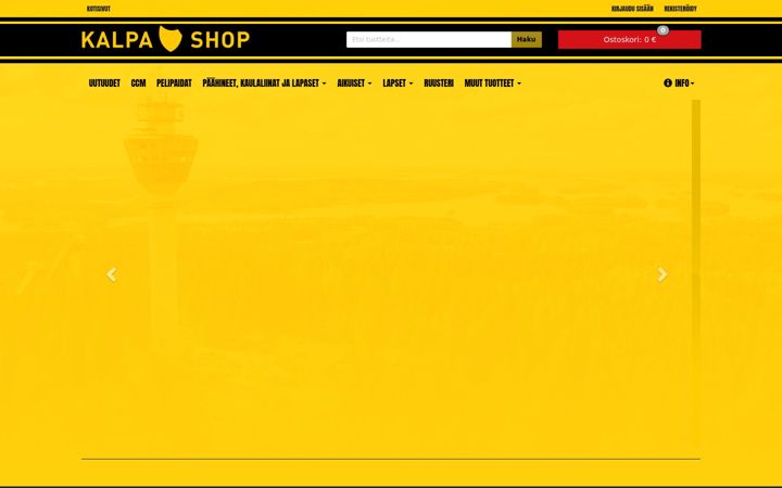 Screenshot of kalpashop.fi