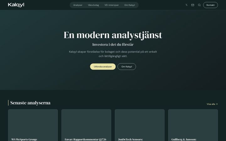 Screenshot of kalqyl.se