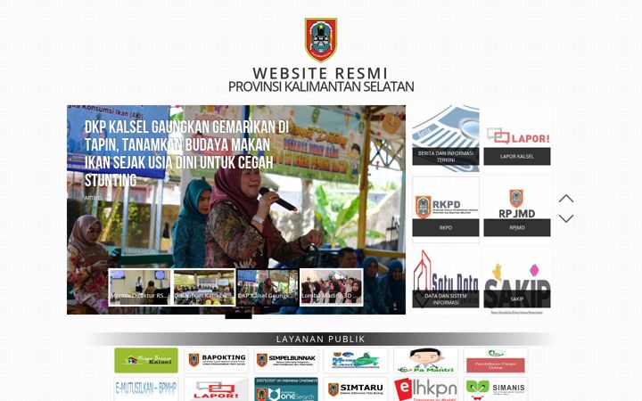 Screenshot of kalselprov.go.id