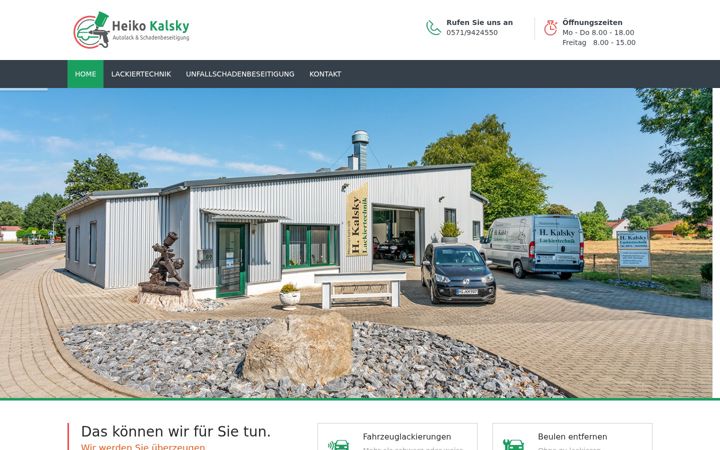 Screenshot of kalsky-lackiertechnik.de