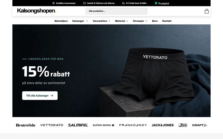 Screenshot of kalsongshopen.se