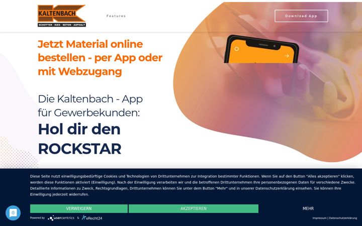 Screenshot of kaltenbach-app.de