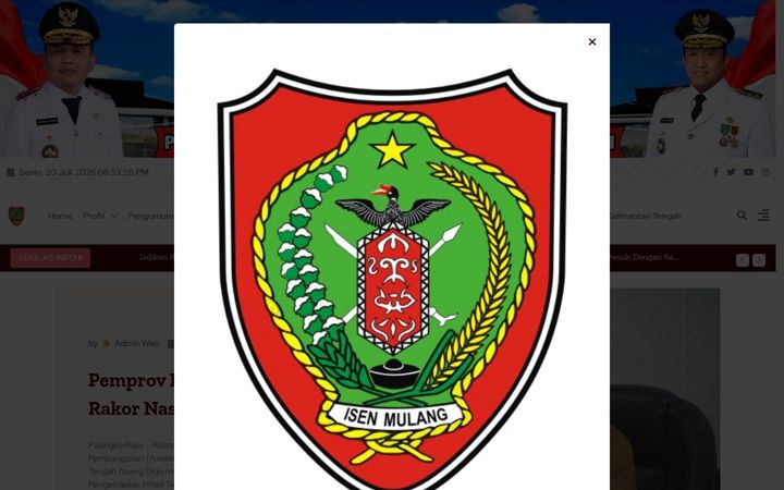 Screenshot of kalteng.go.id