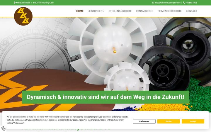 Screenshot of kaltenhauser-gmbh.de