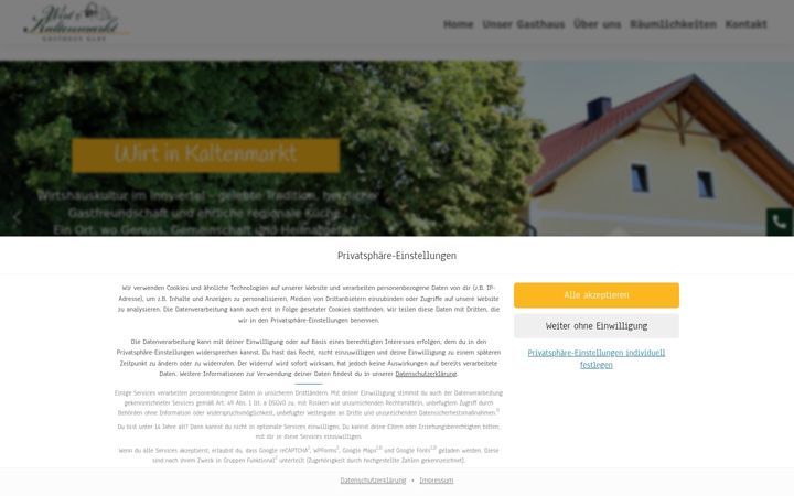 Screenshot of kaltenmarkt.at
