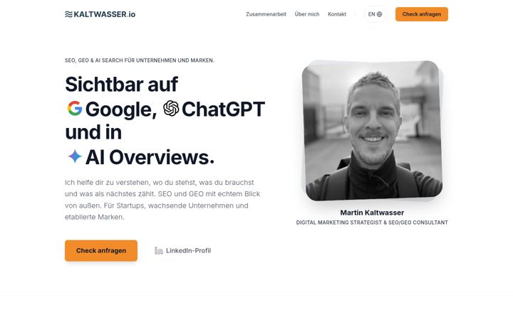 Posnetek zaslona kaltwasser.io