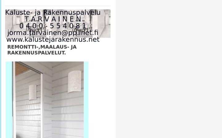 Screenshot of kalustejarakennus.net