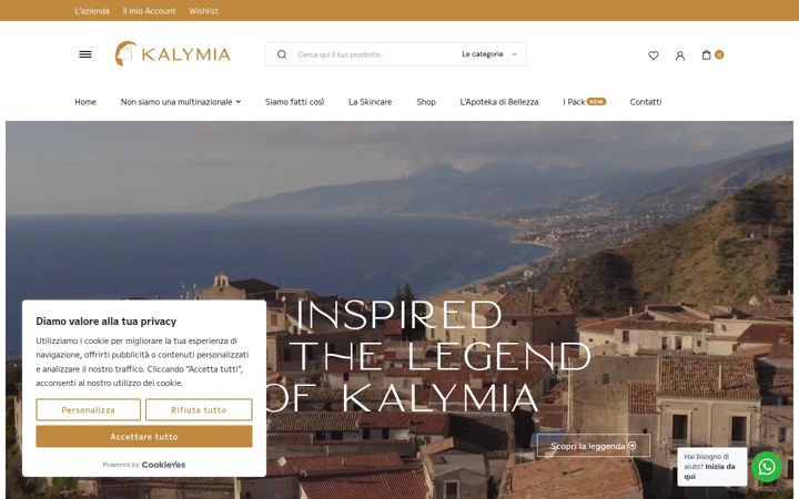 Screenshot of kalymiacosmetic.com