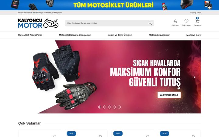 Screenshot of kalyoncumotor.com