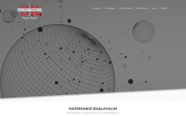 Screenshot of kalyoncuteknoloji.com