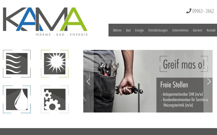 Screenshot of kama-haustechnik.de