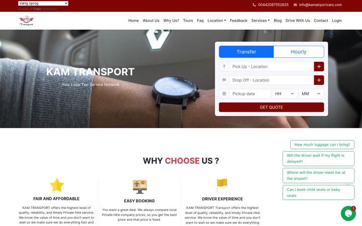 Screenshot of kamairportcars.com