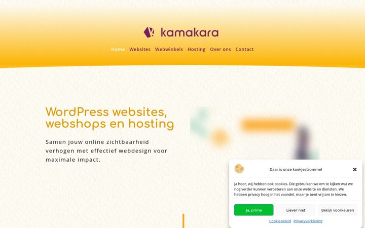 Screenshot of kamakara.nl