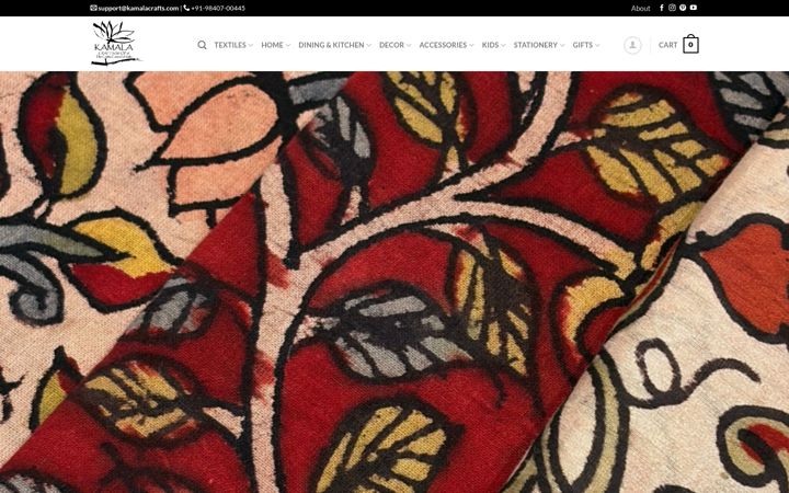 Screenshot of kamalacrafts.com