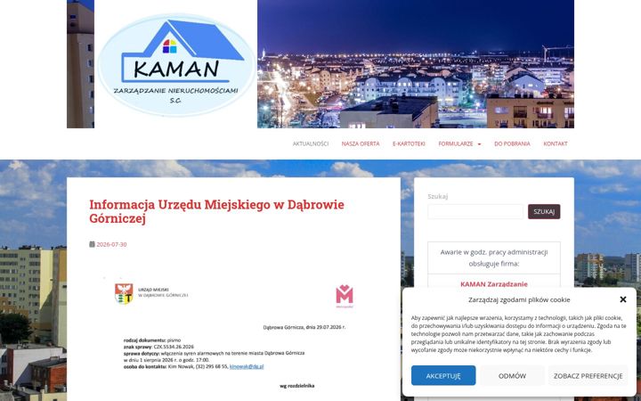 Screenshot of kaman-zn.pl