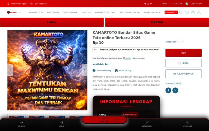 Screenshot of kamartoto.dev
