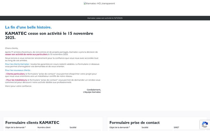 Screenshot of kamatec.fr