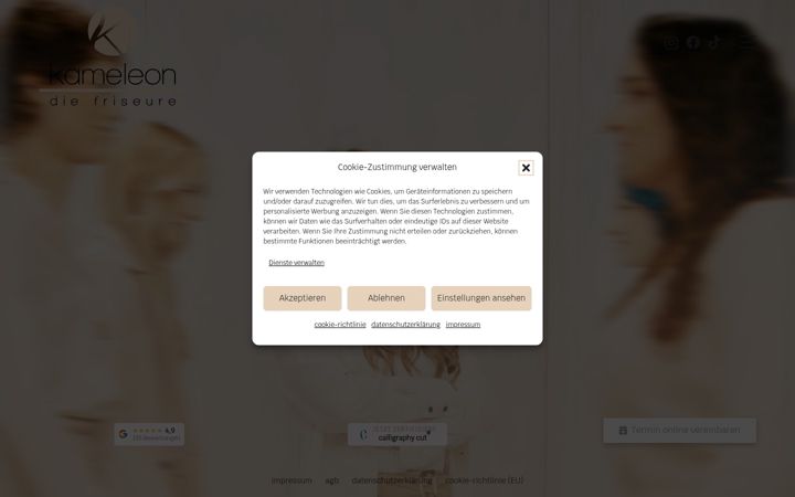Screenshot of kameleon-friseur.de