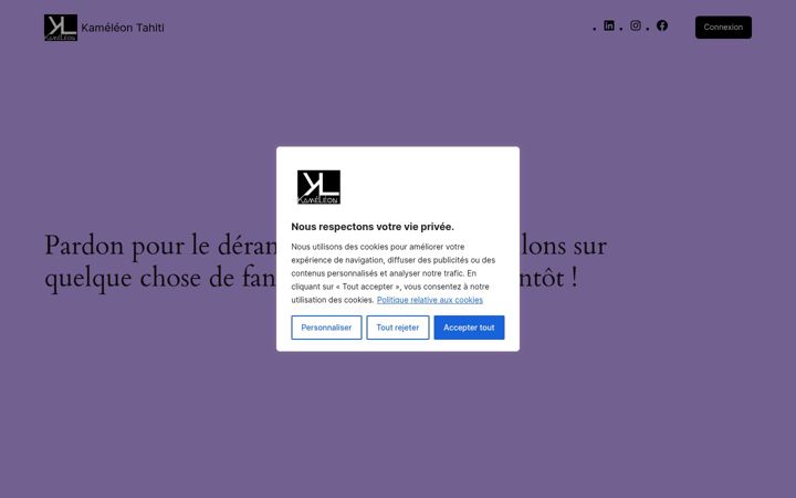Screenshot of kameleontahiti.com