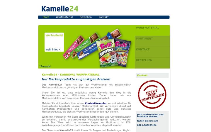 Screenshot of kamelle24.de