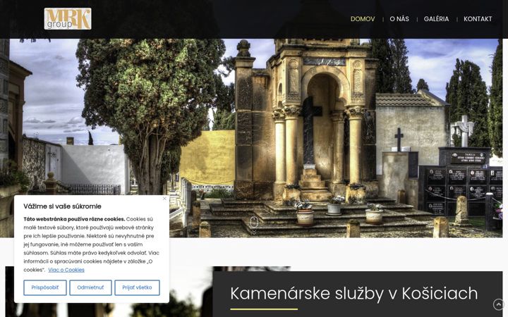Screenshot of kamenarstvo-kosice.sk