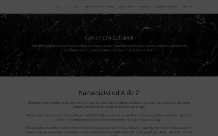 Screenshot of kamenictvi-safranek.cz