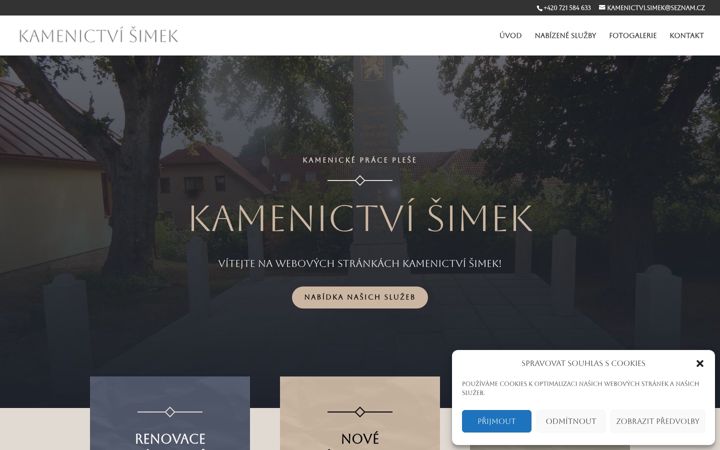 Screenshot of kamenictvi-simek.cz