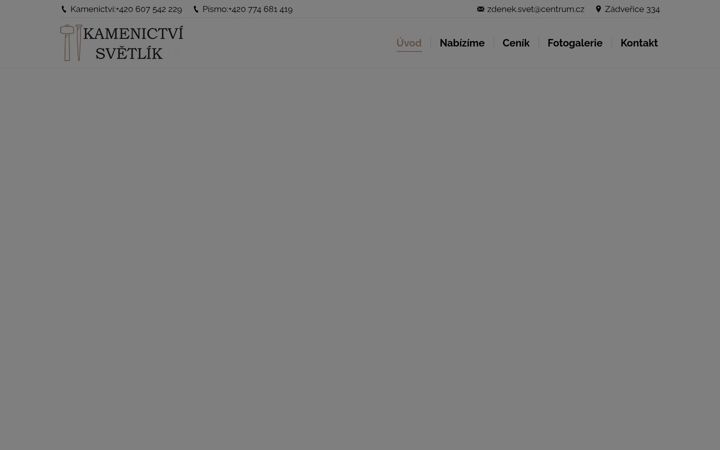 Screenshot of kamenictvisvetlik.cz