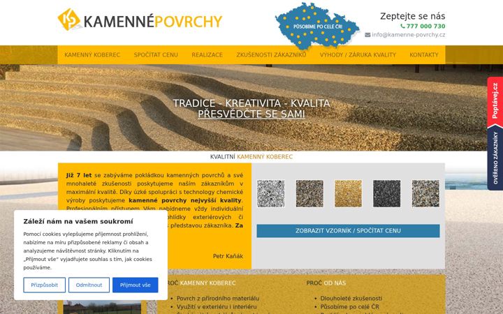Screenshot of kamenne-povrchy.cz