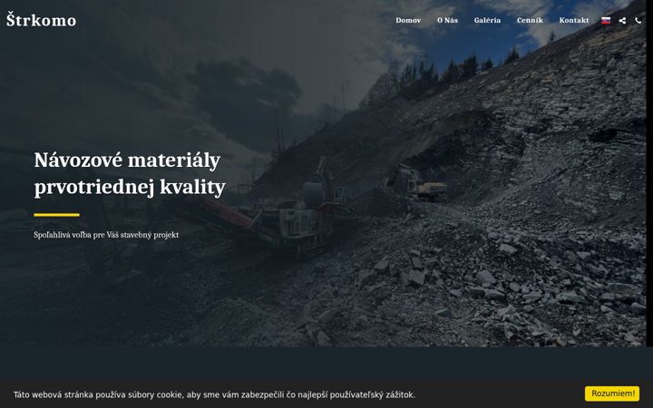 Screenshot of kamenolomtrstena.com