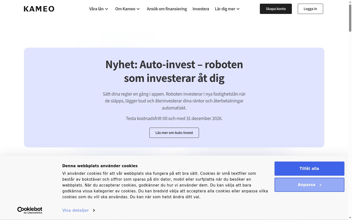 Screenshot del banner di consenso mostrato prima di qualsiasi interazione