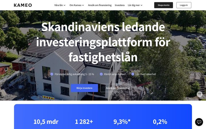 Screenshot of kameo.se