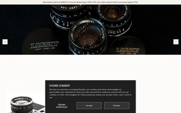 Screenshot of kamerahaus.com