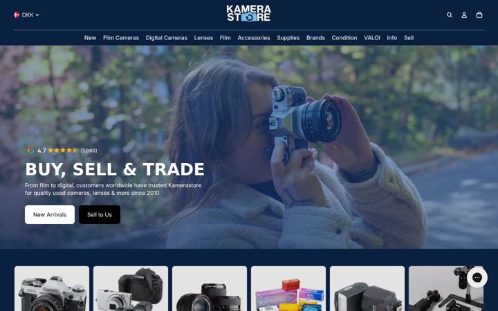 Screenshot of kamerastore.com