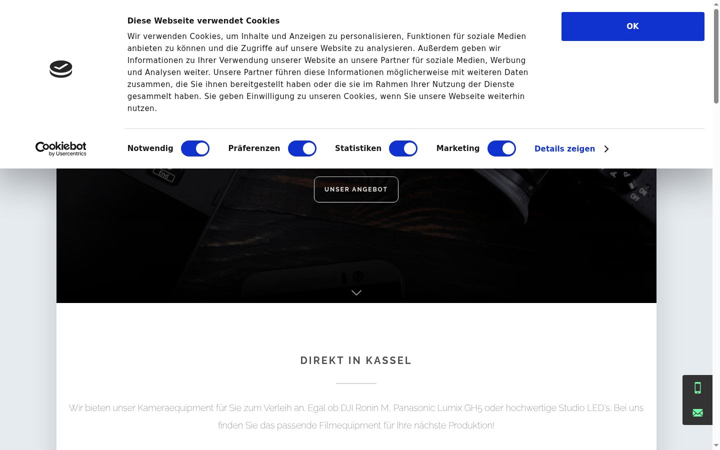 Sutikimo reklamjuostės, rodytos prieš bet kokią sąveiką, ekrano kopija