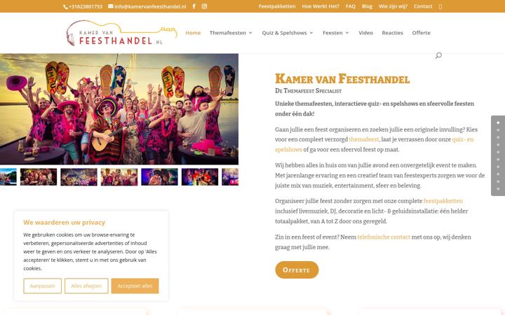 Screenshot of kamervanfeesthandel.nl