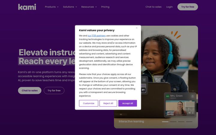 Screenshot of kamiapp.com