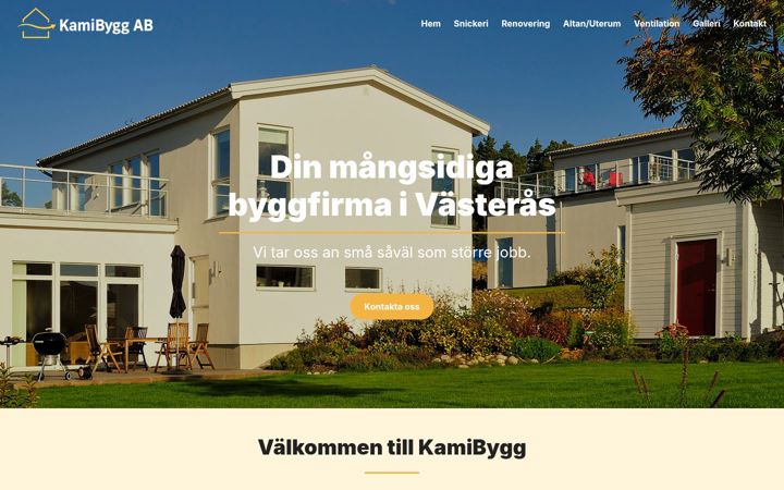Screenshot of kamibygg.se