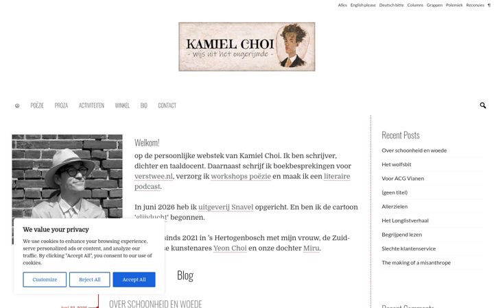 Screenshot of kamielchoi.com