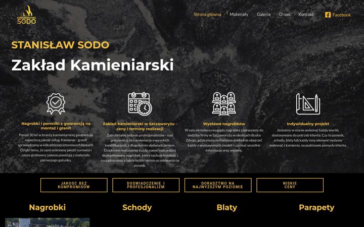 Screenshot of kamieniarstwosodo.pl