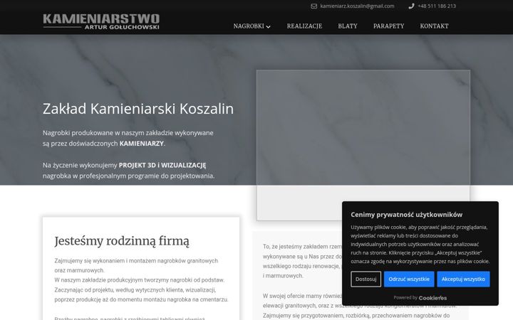 Screenshot of kamieniarzkoszalin.pl
