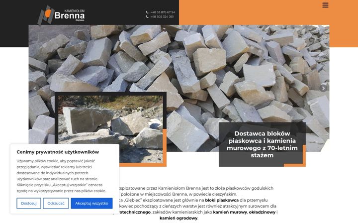 Screenshot of kamieniolom-brenna.pl