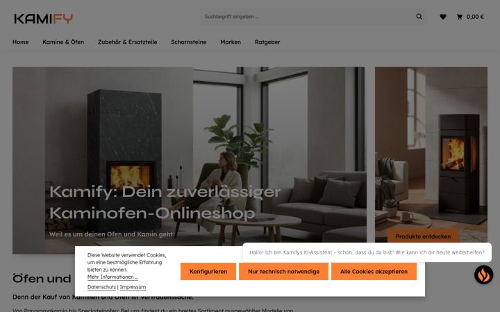 Screenshot of kamify.de