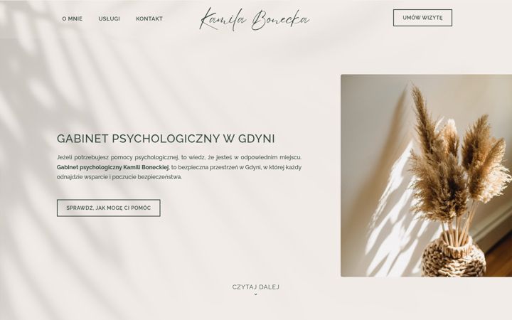 Screenshot of kamilabonecka.pl