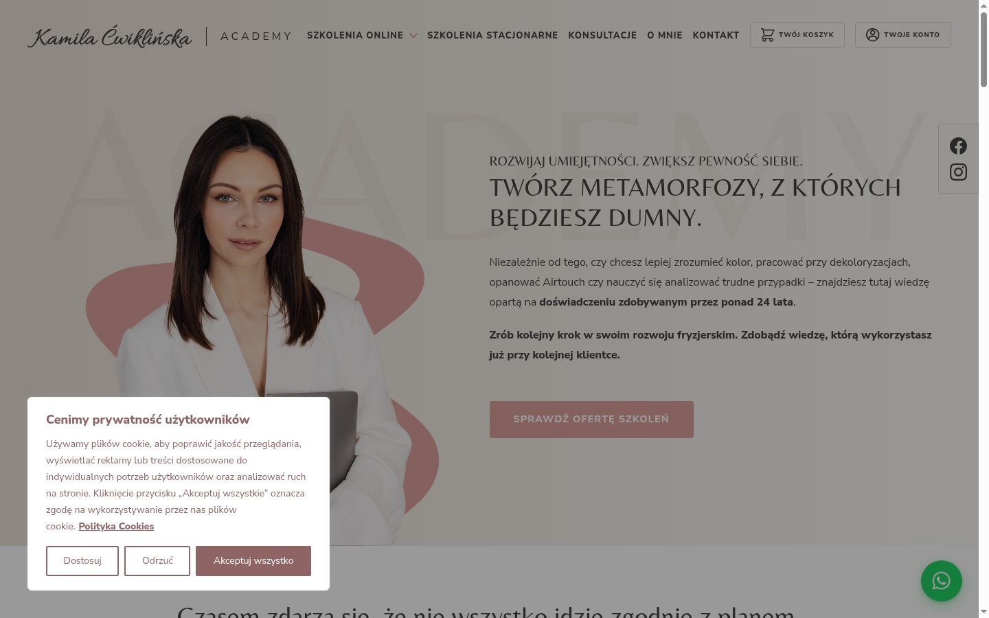 Snimka zaslona bannera za privolu prikazanog prije bilo kakve interakcije