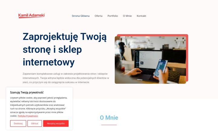 Screenshot of kamiladamski.pl